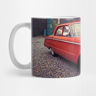 Vintage Red Car New York City Mug